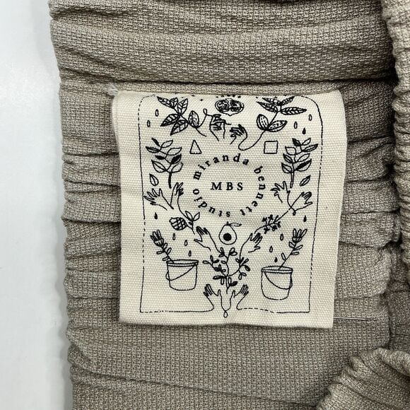 Miranda Bennett Paper Bag Skirt One Size Lyocell Crinkle Pull On Minimalist BOHO - Picture 2 of 16